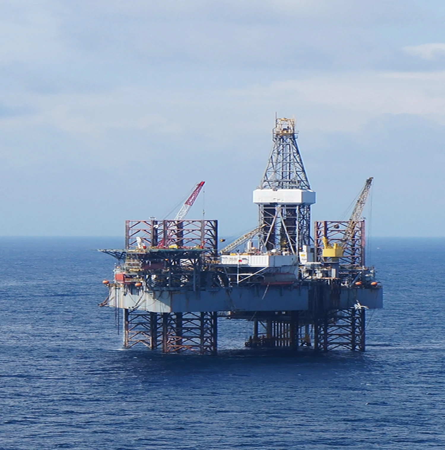An offshore unit standing in the sea